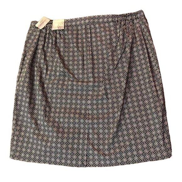Catherines Skirt Womens 2X NEW Black Patterned Lightweight - Picture 4 of 12